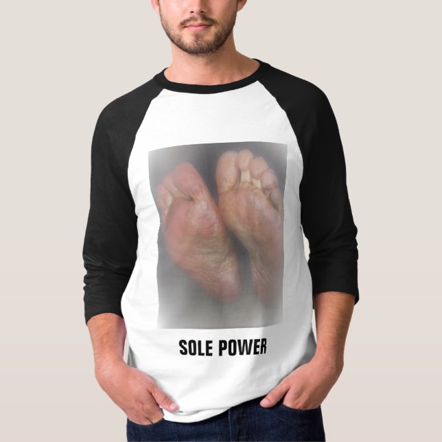 POWER MÄNNER, SCHWARZES UND WEISS SHIRT (Vorderseite)