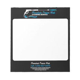 Power mit schwarzem Druck waschen Beruflich sauber Notizblock