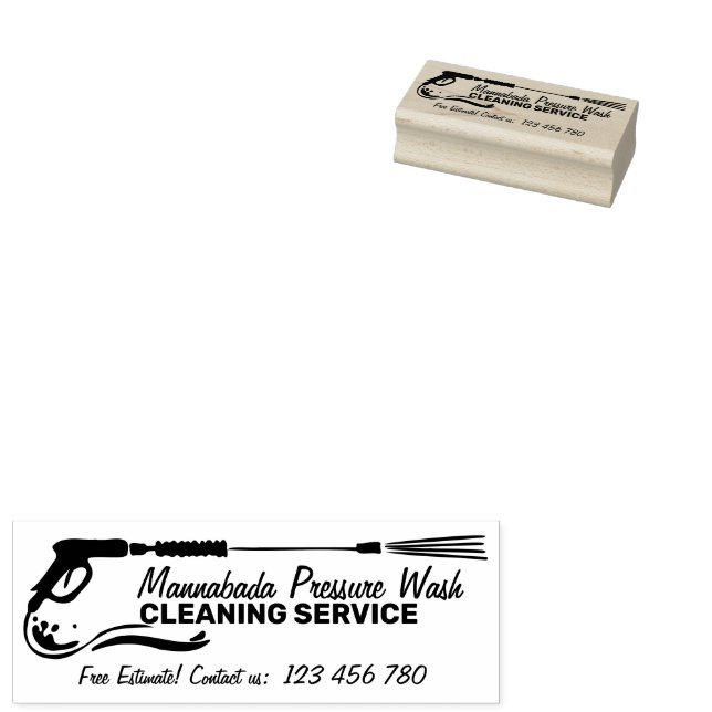 Power mit schwarzem Druck Zuhause waschen Reinigun Gummistempel (Stempel)