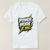 Power-Modus Ein Motivations-Blitz-Typografie