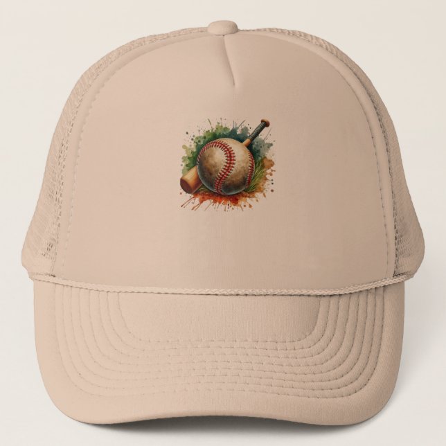 Power nach oben mit diesem fetten Baseball-T-Shirt Truckerkappe (Vorderseite)