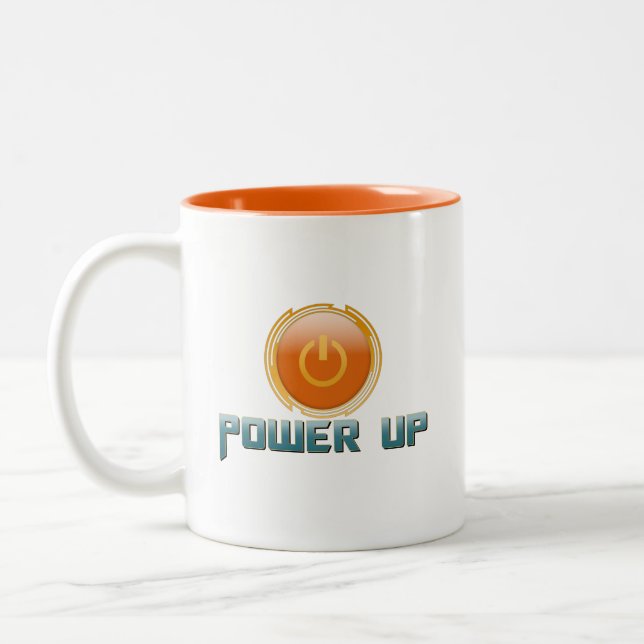 Power nach oben zweifarbige tasse (Links)