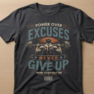 Power Over Excuses Gib Nie Auf Gym T-Shirt | 
