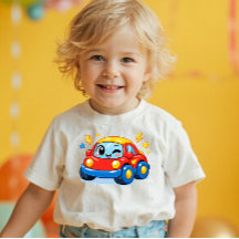 Power Pals™ Zoomy Car Toddler T-Shirt – Süßes Renn