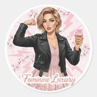 Power & Pink: Feminine Luxury Coquette Aufkleber