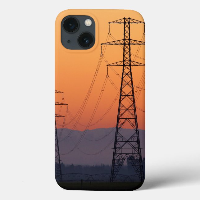 Power Pylons bei Sunset Case-Mate iPhone Hülle (Rückseite)