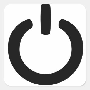 Power Quadratischer Aufkleber