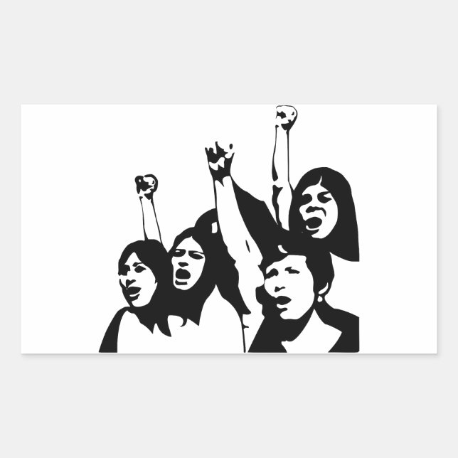 Power Rechteckiger Aufkleber (Vorderseite)