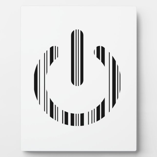 POWER-SCHALTFLÄCHE BAR CODE Power-Up-Muster Fotoplatte (Vorderseite)