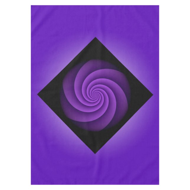 Power Spirals Fraktal - Violett + Ihre Ideen Tischdecke (Vorderseite)