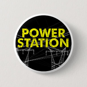 Power-Stations-Abzeichen-Button Button