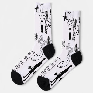 Power Step Gym Socks Muscle Grip Art Bodybuildig Socken
