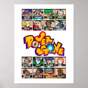 Power Stone-Zeichen Poster
