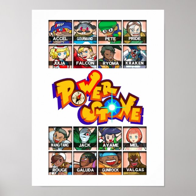 Power Stone-Zeichen Poster (Vorne)