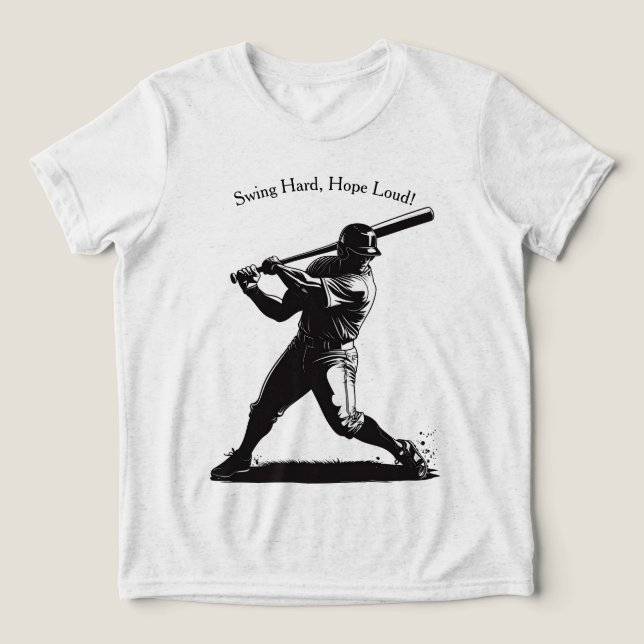 Power Swing - Baseball-Design im Comic Tri-Blend Shirt (Design Vorderseite)