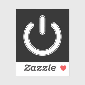 Power Symbol (Black and White) Aufkleber
