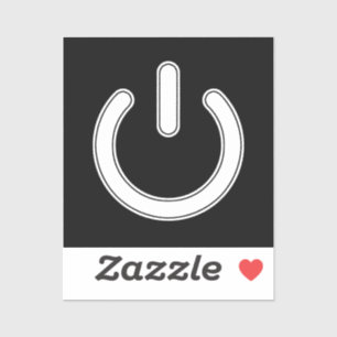 Power-Symbol (Schwarz und Weiß) Aufkleber