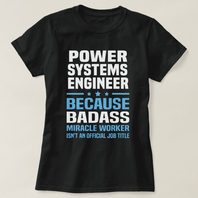 Power Systems Engineer T-Shirt (Design vorne)