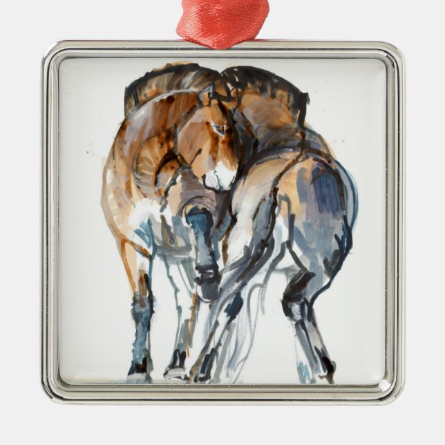 Power-Tanz Silbernes Ornament (Vorne)