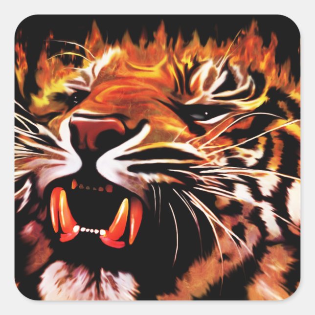 Power Tiger Sticker (Vorderseite)