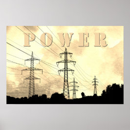 Power Towers und Lines Electric POWER Poster