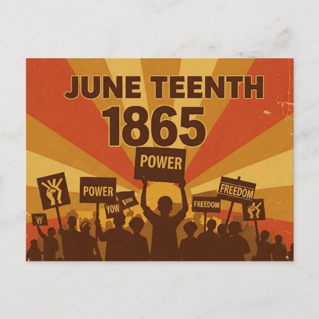 "Power" und "Freiheit" , 19. Juni Postkarte (Vorderseite)