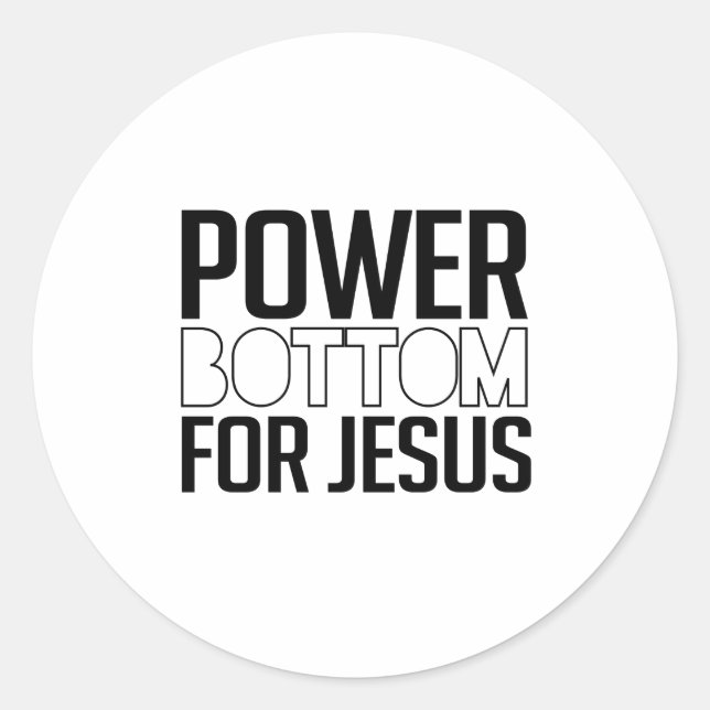 Power Unten für Jesus Runder Aufkleber (Vorderseite)
