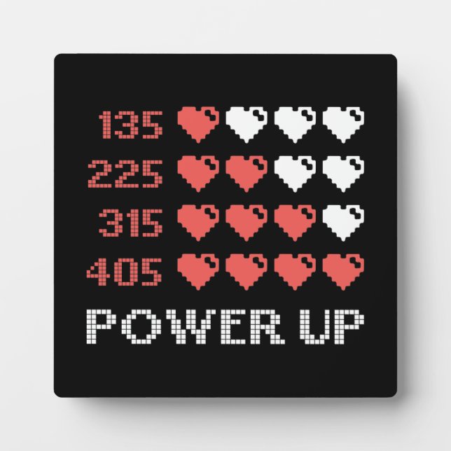 Power Up Bar, Funny, Gamer, Retro, Geek, Nerd Fotoplatte (Vorderseite)