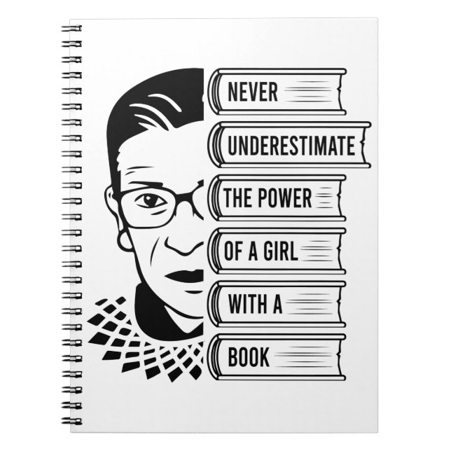 Power von Mädchen mit Buch nie unterschätzen (Vorderseite)