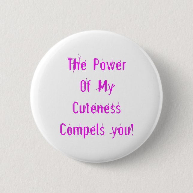 Power von "Meine Farbe rosa" Button (Vorderseite)