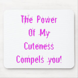 Power von "Meine Farbe rosa" Mousepad