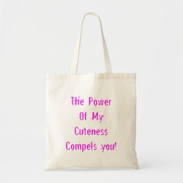Power von "Meine Farbe rosa" Tragetasche (Vorne)