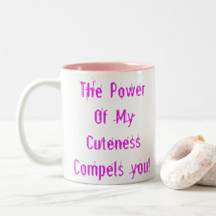 Power von "Meine Farbe rosa" Zweifarbige Tasse