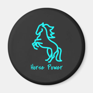 Power von Pferden in Blau Magnet