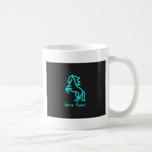 Power von Pferden in Blau Tasse