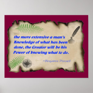 Power von Wissen (Matte) Poster