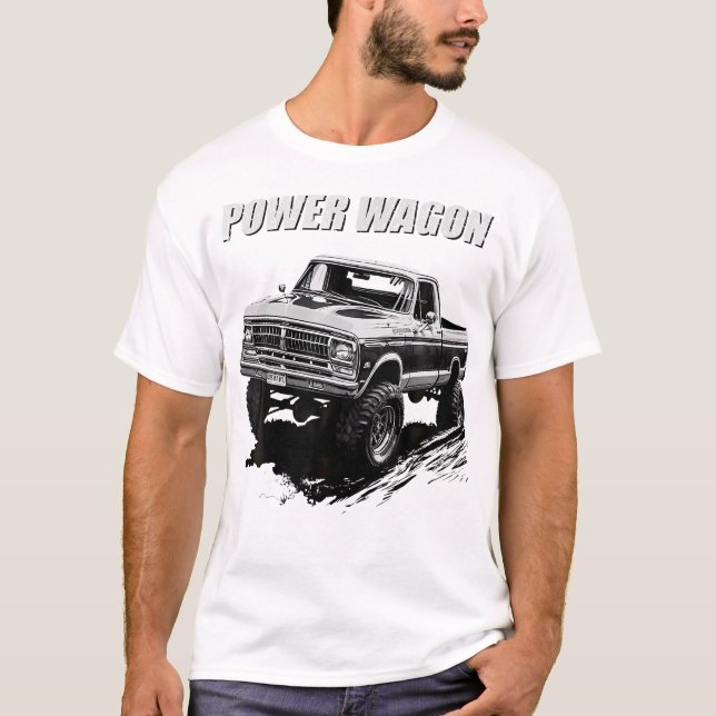 Power Wagon Lieferwagen LKW Graphic T-Shirt (Vorderseite)