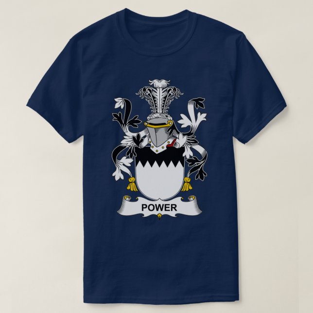 Power-Wappen Familienwappen T-Shirt (Design vorne)