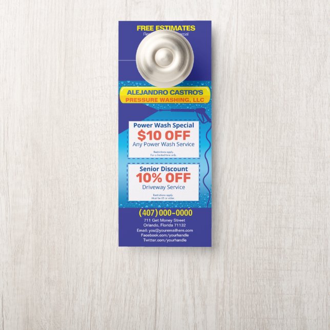 Power-Waschen-Vorlage Türanhänger (Auf Knauf)