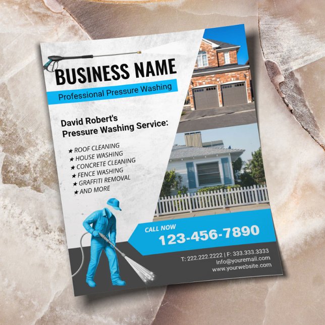 Power waschen Waschhaus waschen Washer Flyer (Von Creator hochgeladen)