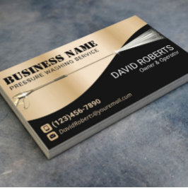 Power waschen Wash Moderne Goldreinigung Visitenkarte