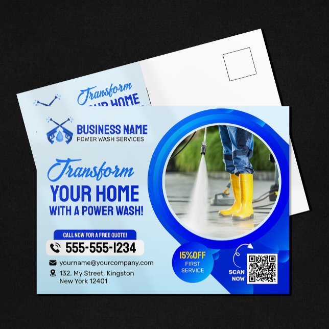 Power Waschhaus Reinigungsdruck waschen Postkarte (Von Creator hochgeladen)