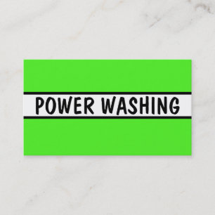 Power Washing Neon Green Visitenkarte