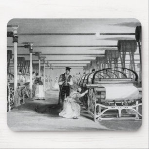 Power-Webstuhl-Spinnen, graviert von J. Tingle, Mousepad