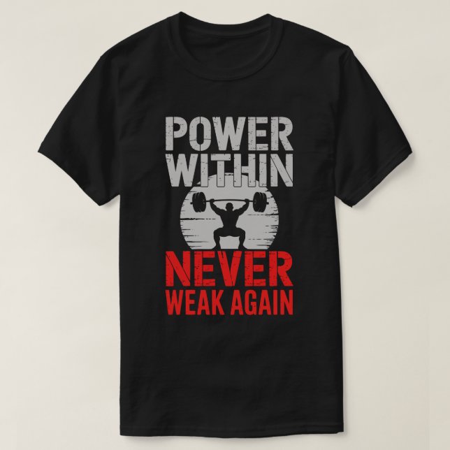 Power Within Bodybuilder Motivation Tee (Design vorne)