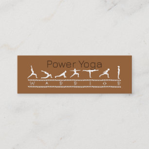 Power Yoga Business Card Mini Visitenkarte