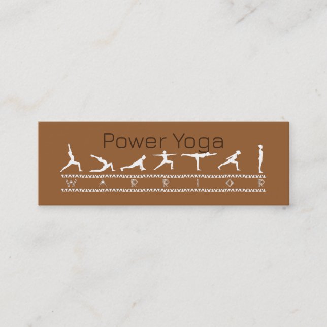 Power Yoga Business Card Mini Visitenkarte (Vorderseite)