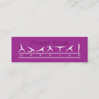 Power Yoga Business Card Mini Visitenkarte