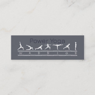 Power Yoga Business Card Mini Visitenkarte