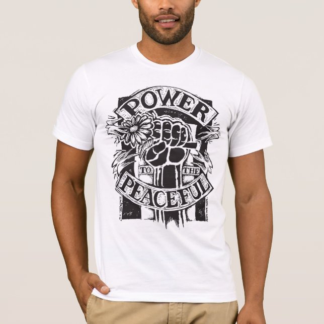 Power zu dem friedlichen T-Shirt (Vorderseite)